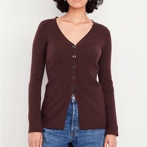 Old Navy Ribbed Knit Button-Up Top